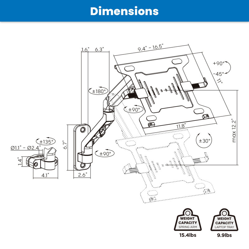 Mount-it Single Screen Electronic Mount
