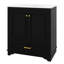 Meuble-lavabo autoportant de 30 po avec lavabo, meuble de rangement pour salle de bain avec portes à fermeture douce et tablette réglable, tiroir-562957991