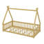 Lit simple en bois en forme de tente avec garde-corps-1133661437
