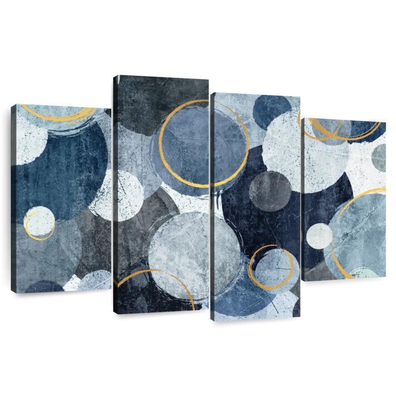 Cercles bleus superposés Avery, H 22 po x l 36 po