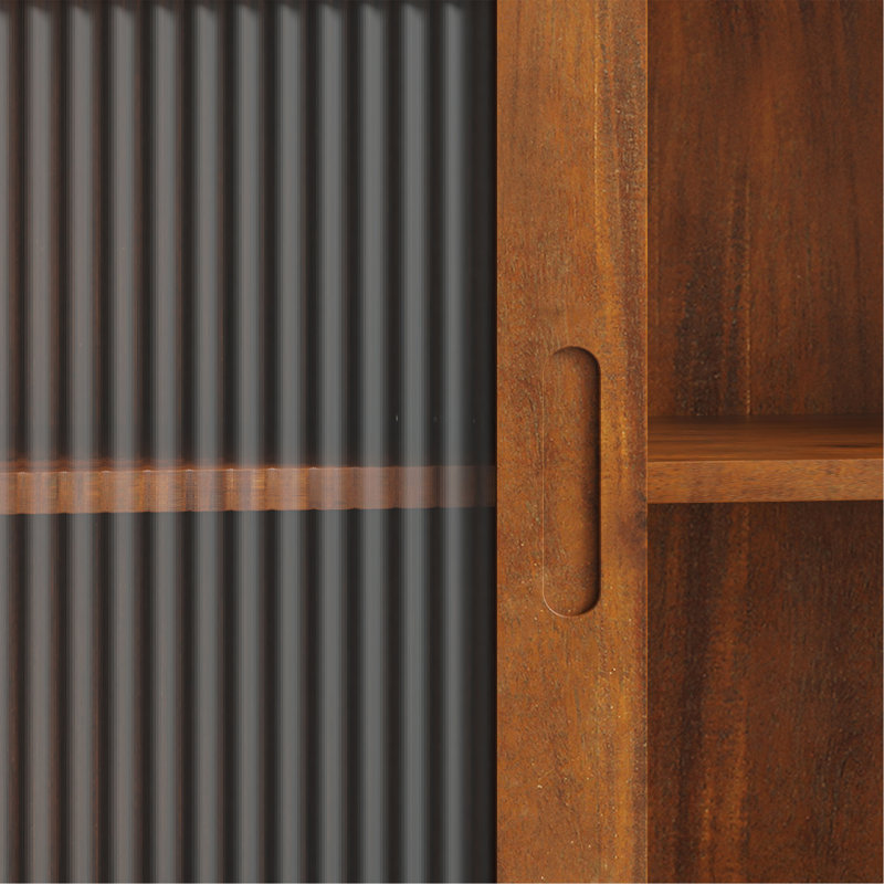 Armoire coulissante 35,4 po à 2 portes et trois niveaux d'espace de rangement, convenant aux salles de bain, cuisines et salles à manger