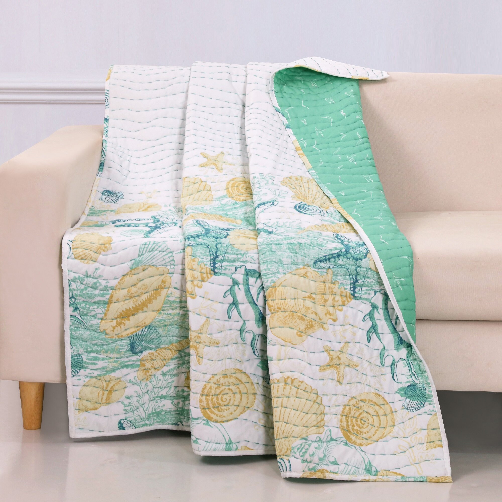 Barefoot Bungalow Quilted Throw Blanket | Wayfair