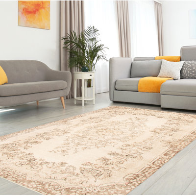 Danuel One-of-a-Kind 5'1" X 8'8" 2000s Wool Area Rug in Cream