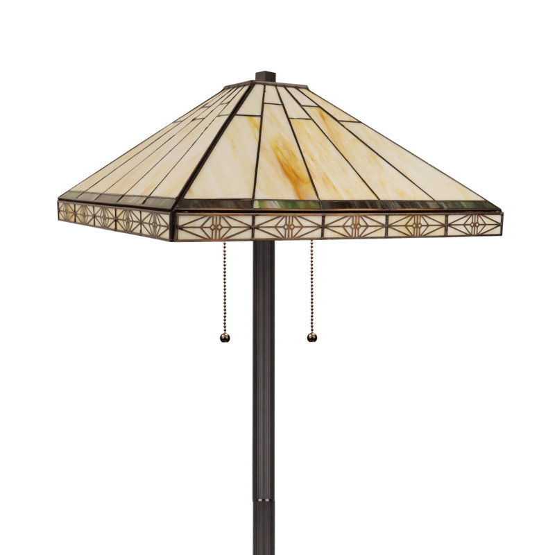 Lampe sur pied 18 lumières THEROS style Tiffany 2 lumières