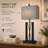 25" Geometric USB Table Lamp Set with Rectangular Shades & Bulbs Included-622052211