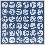 Navy Spheres Print