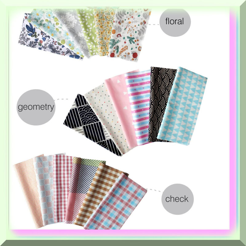 45pcs Cotton Fabric Sheets Precut Quilting Bundles