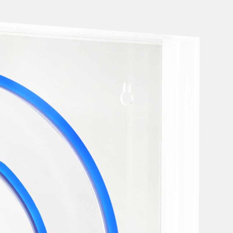 Retro Blue and White Acrylic LED Garage Sign