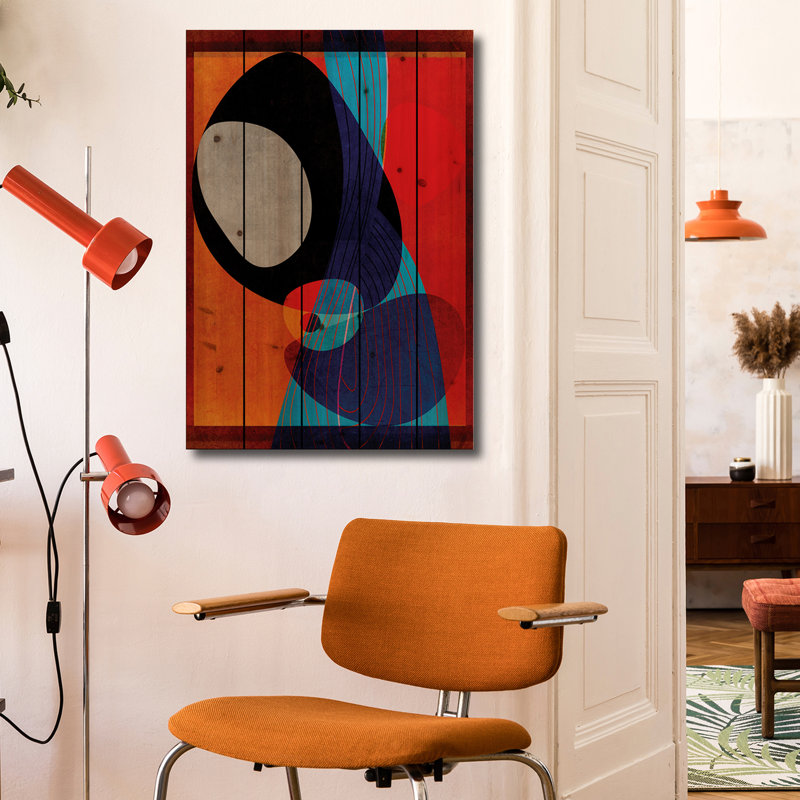 Reproduction d'art mural en bois - Look par Roberto Moro, H 26 po x l 18 po