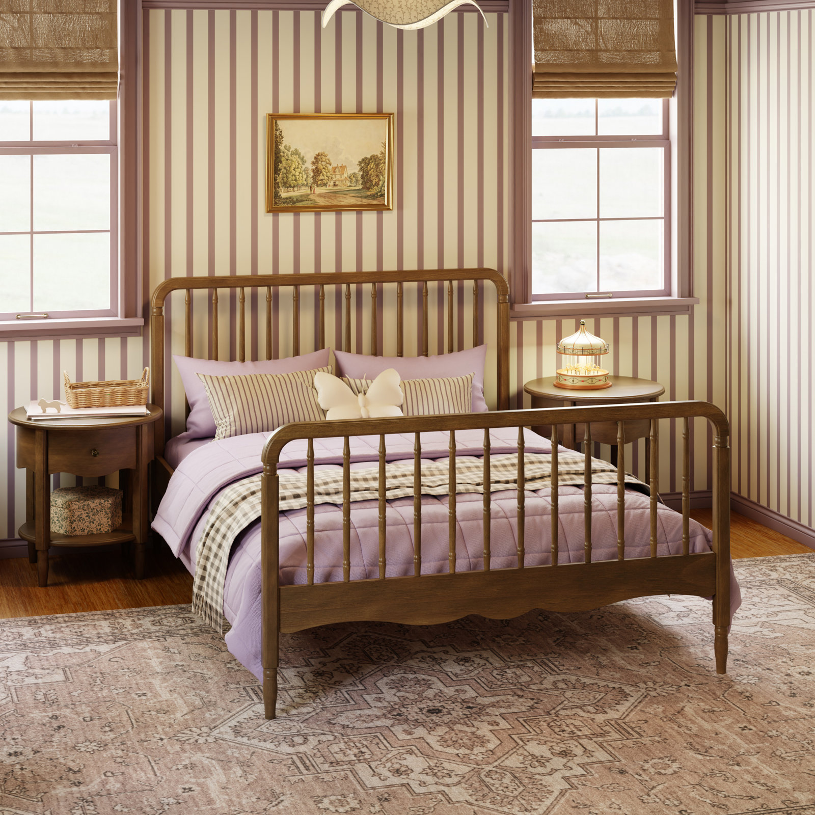 Liberty Bed, Full, Natural Walnut