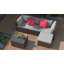 Ensemble de conversation modulaire en osier pour 3 personnes avec coussins-1830976674