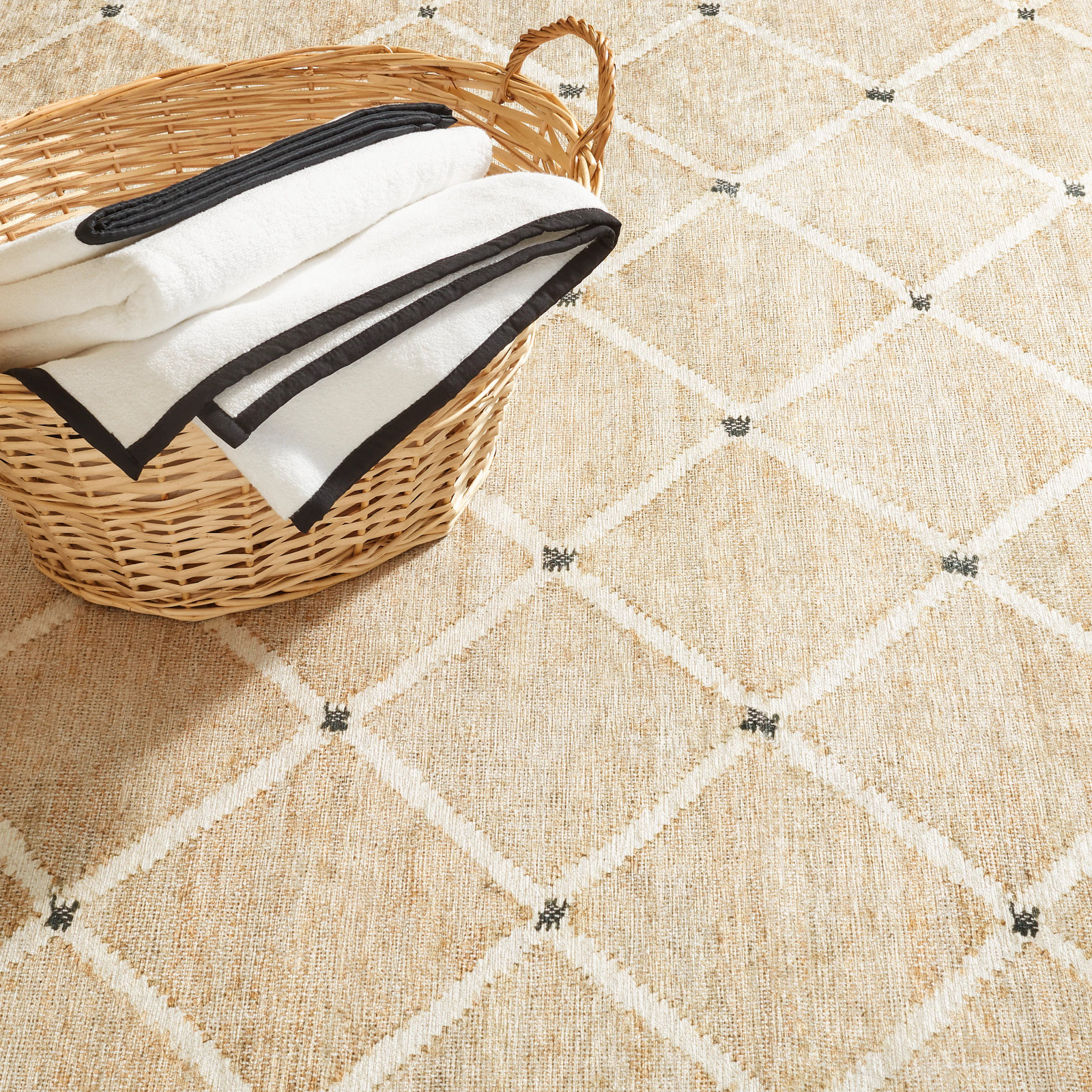 Kali Natural Machine Washable Geometric Rug, Rectangle 8'6" x 11'6"