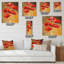 Horloge murale rétro Vintage Blooming Poppies II-466176755