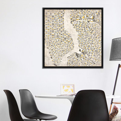 Carte à motif neutre new york, impression sur toile tendue