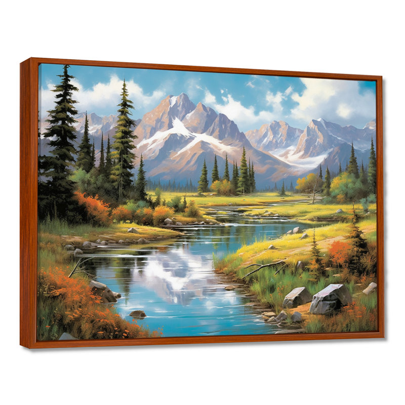 Colorado Mountain Senerity I - Colorado, art encadré, H 12 po x l 20 po x P 1 po, Cadre flottant brun