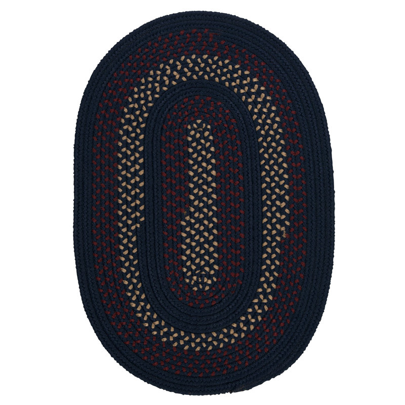 Tapis intérieur / extérieur Omaha - bleu minuit, Ovale 12 pi x 15 pi