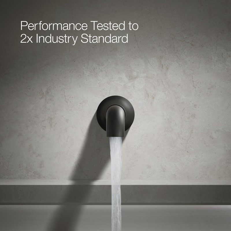Tone Wall-Mount Non-Diverter Bath Spout, Matte Black