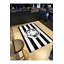 Tapis noir lavable à motif de bonnet noir-51030621