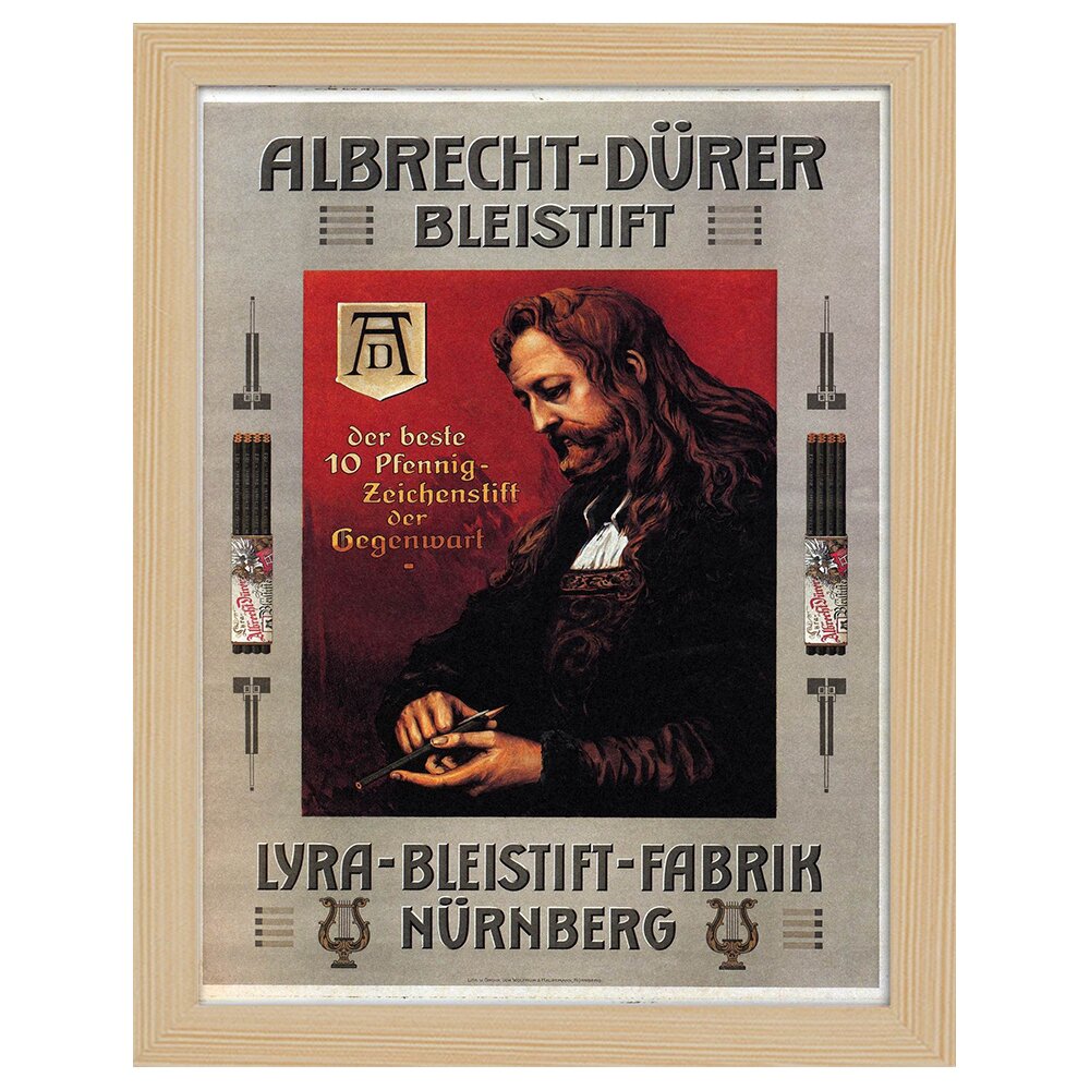 Leinwandbild Vintage Advertising Poster Albrecht Durer Bleistift