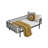 Twin Size Steel Frame Sofa Bed with Reinforced Slats, No Box Spring Needed, Space Saving, Black-1548622490-1548622491