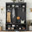 Modern Hallway Hall Tree with Metal Hooks and Storage Space, Multi-Functional Entryway Coat Rack with Shoe Cubbies-129444458
