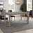 Rie Dining Table, 64 Inch Rectangular Tabletop, Gray Melamine Board