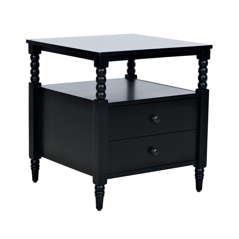 Godfree Two Drawer Nightstand (Set Of 2), Black
