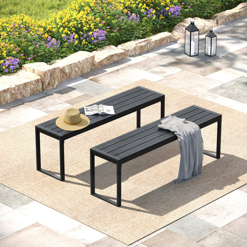 Outdoor Bench, Black