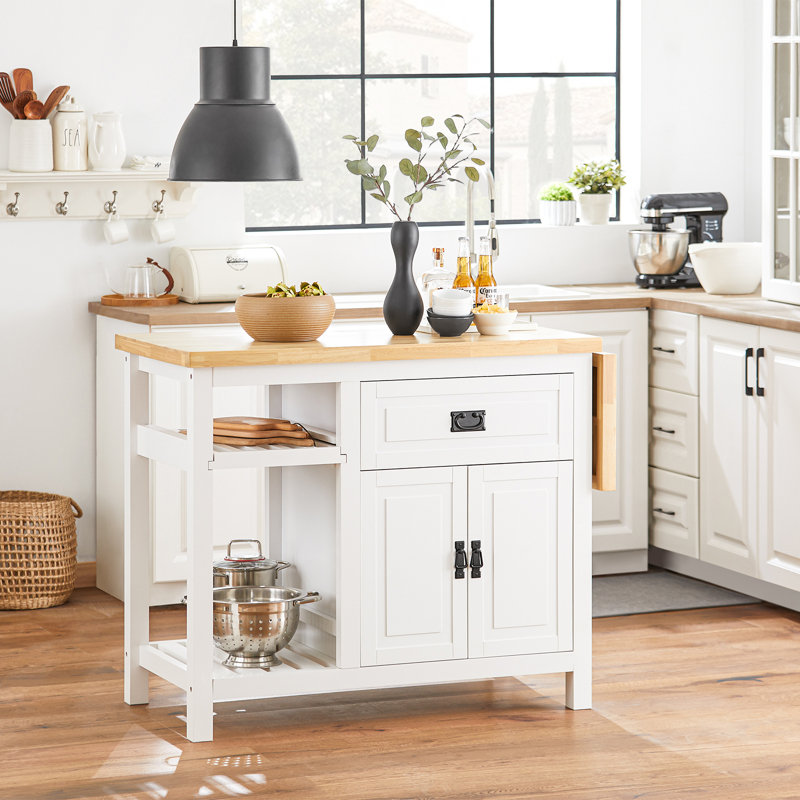 Solid Wood Top Kitchen Island