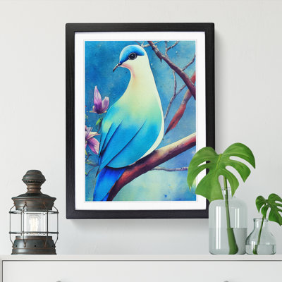 Watercolour Dove Bird Vol.2 1 Piece Single Picture Frame Wall Art