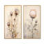 Fleur de chardon beige en sourdine - ensemble de 2 impressions sur toile Thistle-1878110655-1878110659