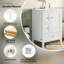 24" Modern Bathroom Vanity with Ceramic Sink-129596440