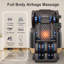 Full-body Massage Chair, Zero-gravity Massage Chair, 10 Fixed Rollers, Heating, Foot Massage, Automatic Mode, Bluetooth Speaker, Touch Screen Controller-1620806652