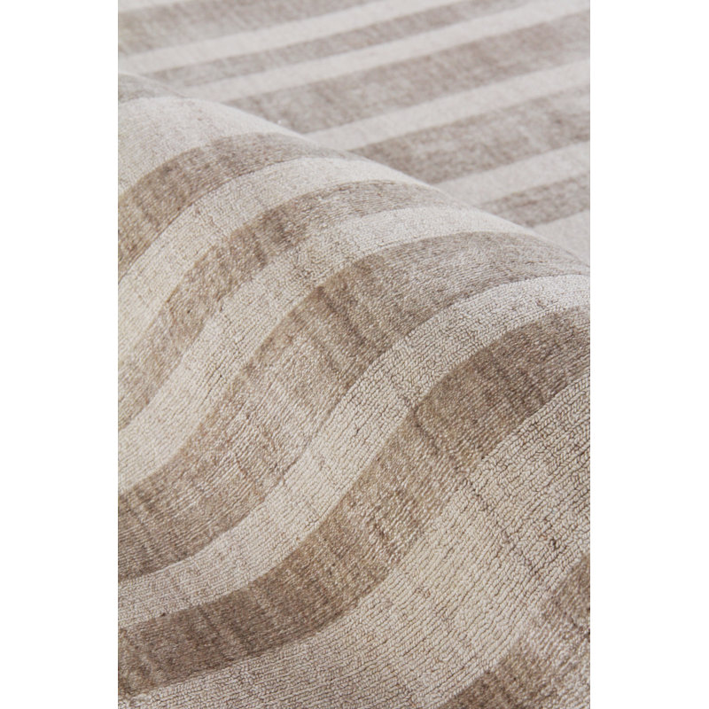 Robin Striped Area Rug in Taupe, Rectangle 6' x 9'