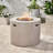 31" Round Fire Pit With 40,000 , Lightweight Concrete, Grey, Add Charm To Your Backyard, No Assembly - Round, For An Enchanting