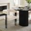 Ensemble de table de salle à manger pour 6 personnes avec table ovale et 6 chaises rembourrées en velours-100882825-100882827
