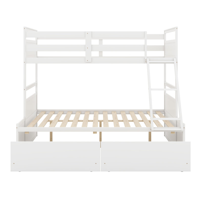 Lit superposé avec rangement, Blanc