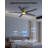 2pcs 52-inch Elvert Flush Mount Ceiling Fan With Led Lights Black Gold-1507817114-1507817093