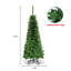 Arbre de Noël mince en cachemire vert avec 150 lumières-820107055