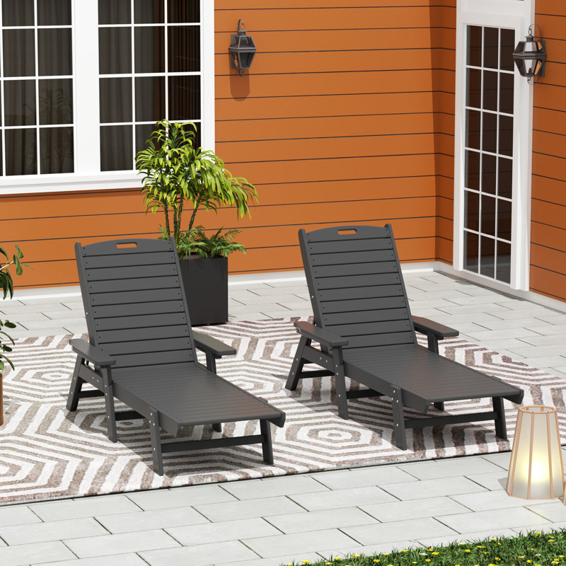 Chaise longue inclinable de 46,7 po Laguna, gris