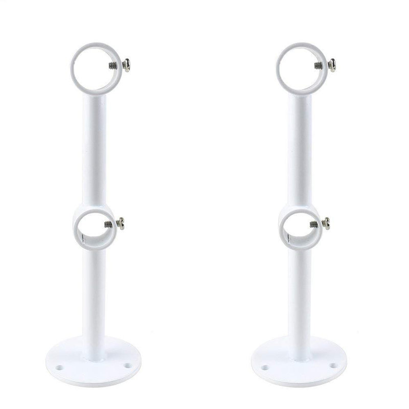 Support de rideau Petrella, Blanc lustré, H 6,5 po x l 2 po x P 2 po