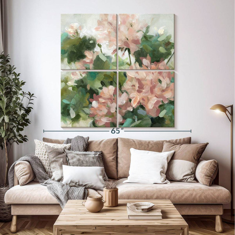 Geranium Garden, 50" H x 50" W