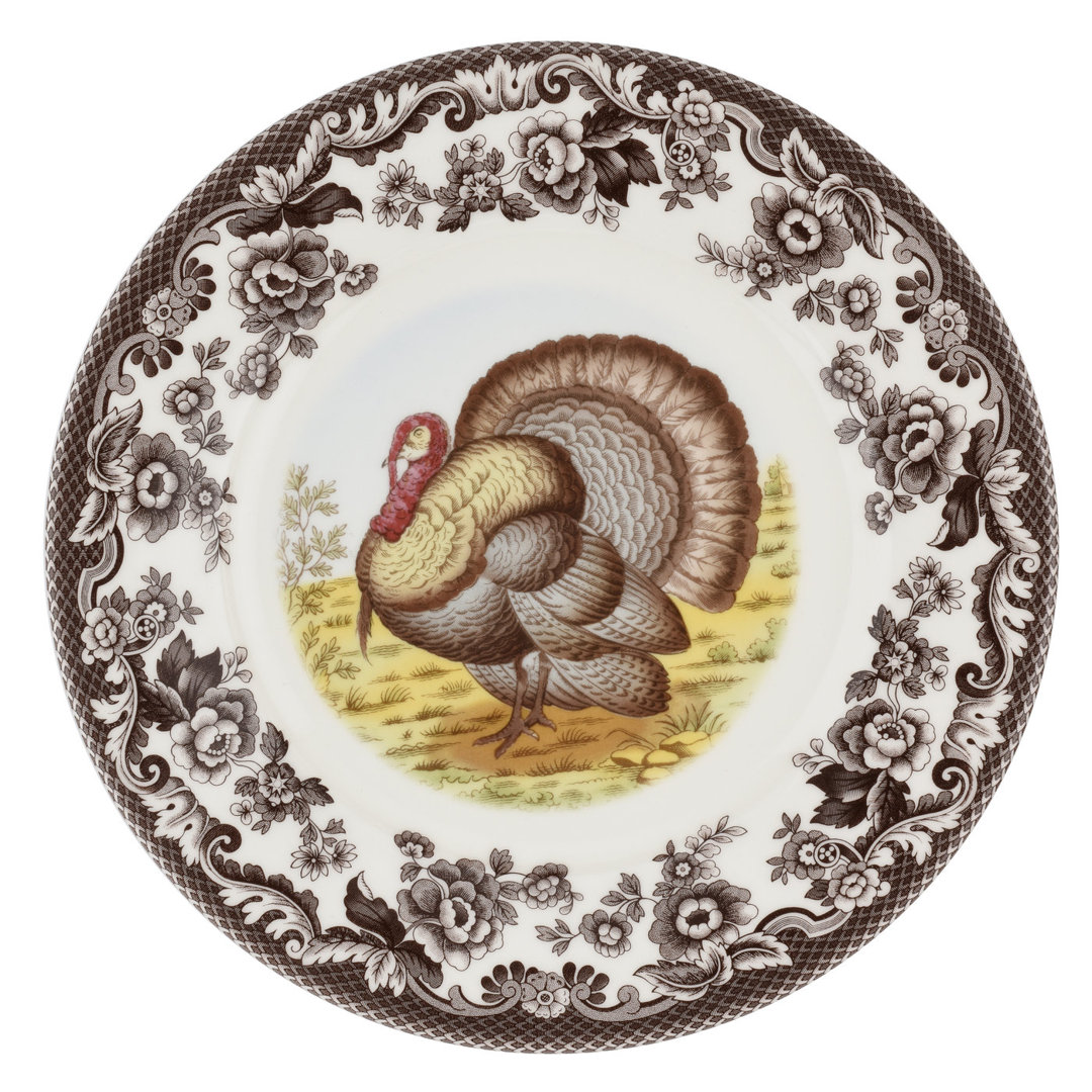 Spode Woodland Turkey Luncheon Plate 9" Turkey Spode