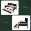 Lit de jour simple, support en lattes de bois, avec tablettes de chevet et deux tiroirs-731023972
