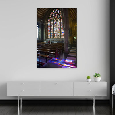 Stained Glass Dominican Black Friary Kilkenny City Ireland by George Munday - Wrapped Canvas Print