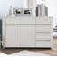 Ensemble de chambre à coucher avec lit plateforme simple 3 pièces