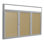 3 Door Outdoor Enclosed Bulletin Board