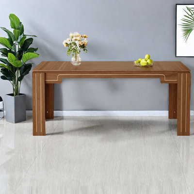 Table de salle à manger en bois de noyer massif MDF 71 x 31,5