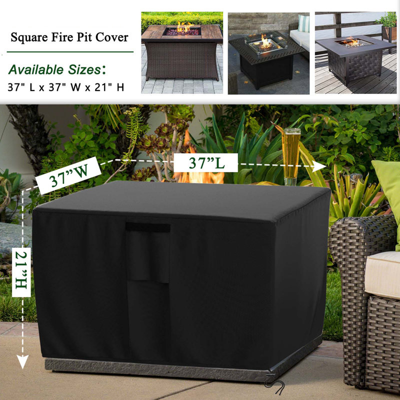 Outdoor Fire Pit Cover, 20" H x 36" W x 36" D