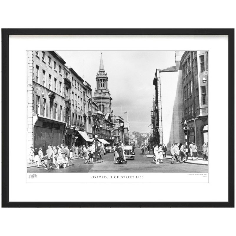 Oxford, High Street 1950 by Francis Frith - Single Picture Frame Print, 40cm H x 50cm W x 2.3cm D